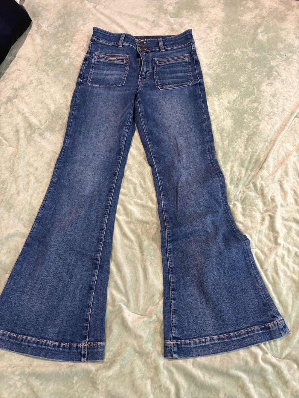 American Eagle Outfitters Dark Blue Flare Jeans